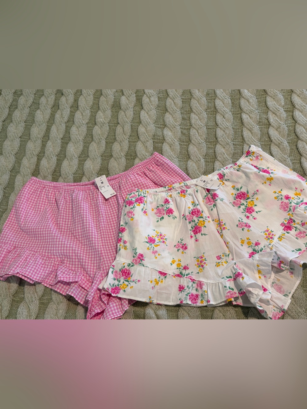 Two piece pajama shorts